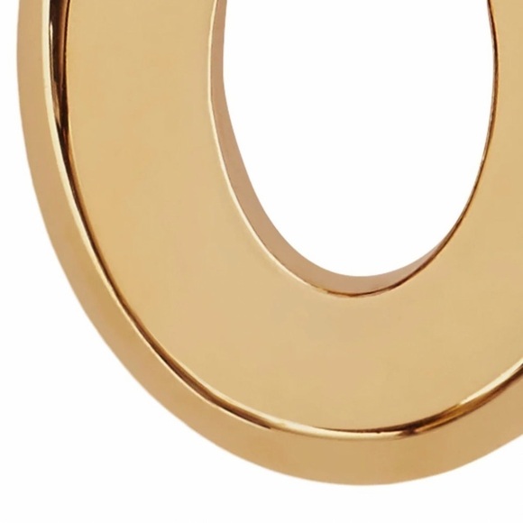 NWT BURBERRY Gold-plated cut-out earrings - Picture 4 of 8